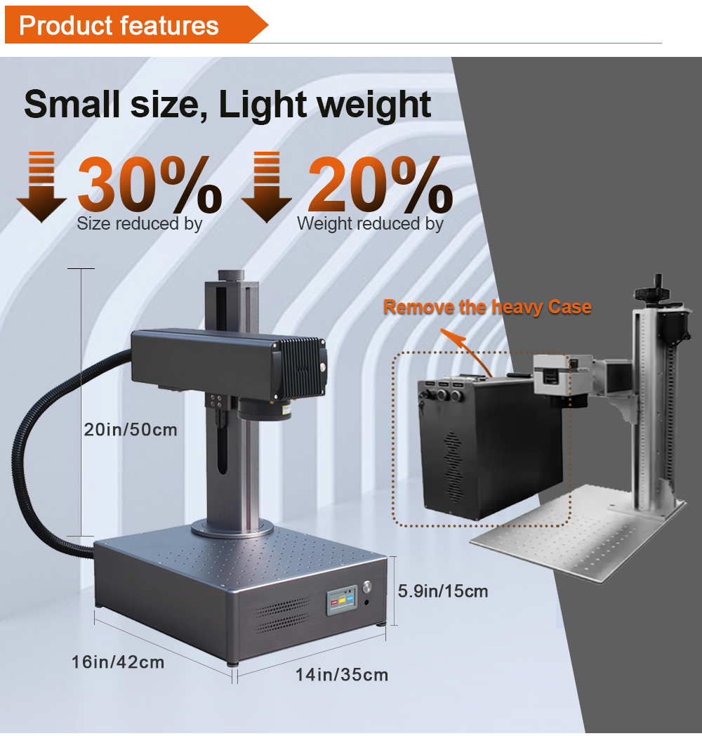 Monport Integrated Fiber Laser Engraver & Marking Machine with AutoFocus