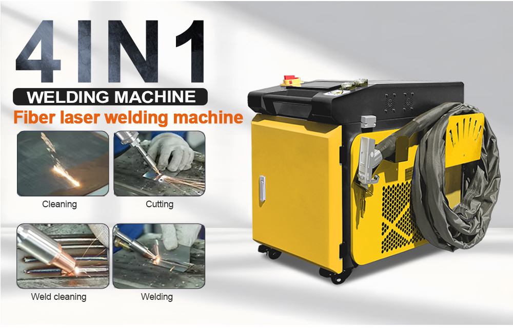 4 in 1 laser welding machine, welding carbon steel, stainless steel, aluminum alloy