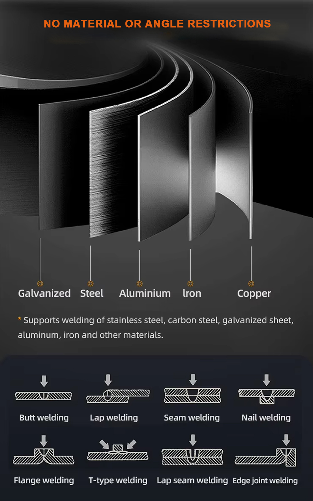 4 in 1 laser welding machine, welding carbon steel, stainless steel, aluminum alloy