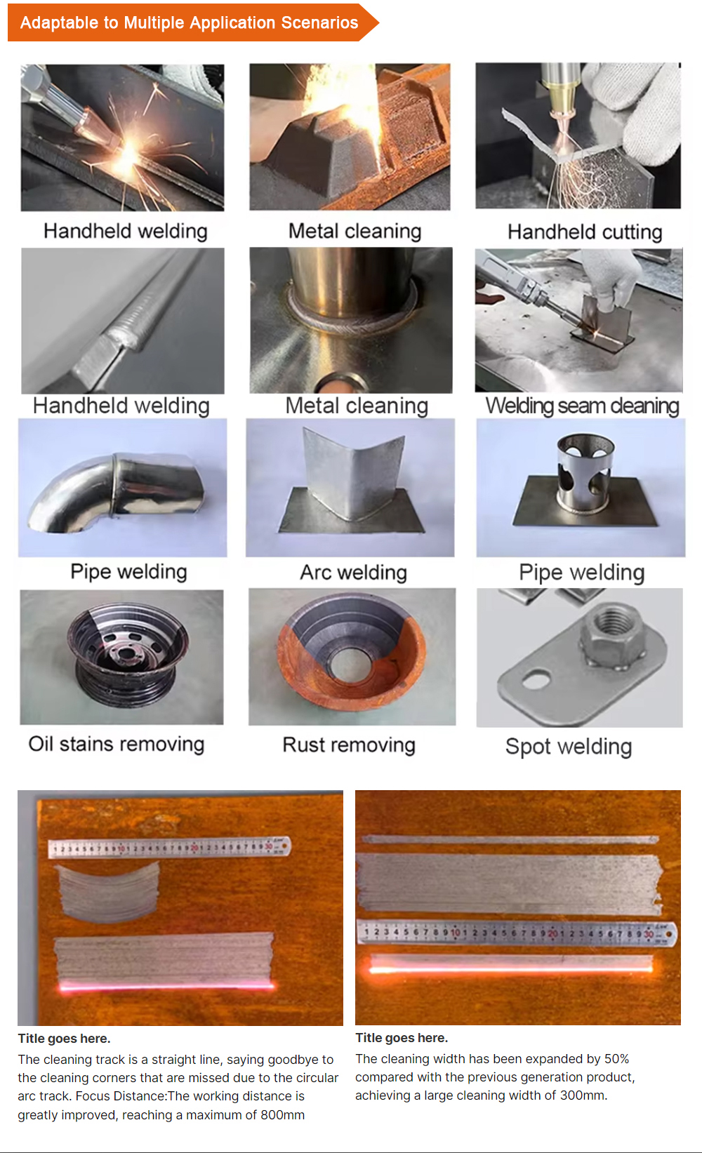 4 in 1 laser welding machine, welding carbon steel, stainless steel, aluminum alloy