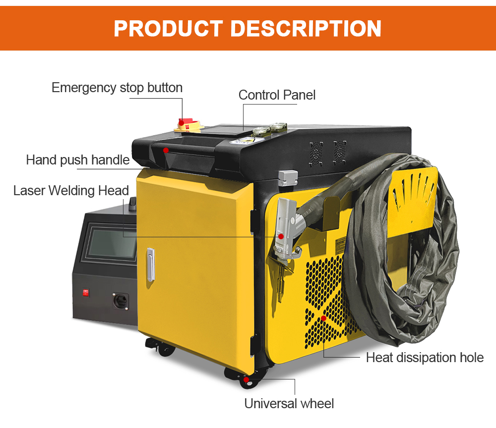 4 in 1 laser welding machine, welding carbon steel, stainless steel, aluminum alloy