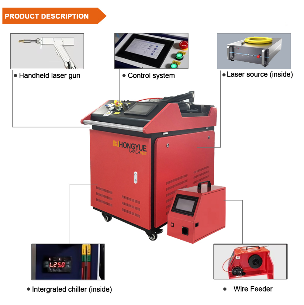 4 in 1 laser welding machine, welding carbon steel, stainless steel, aluminum alloy