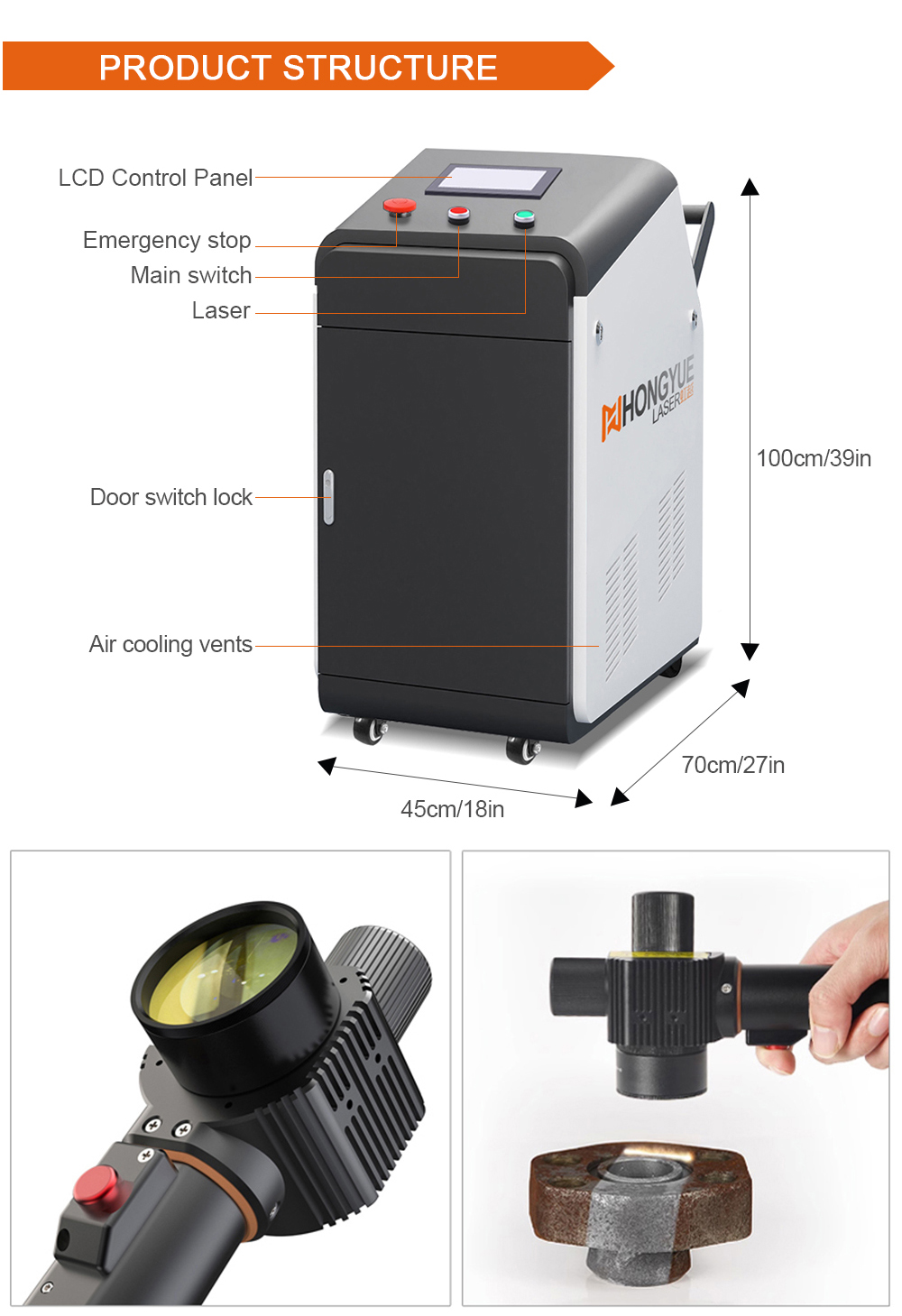 Pulse laser cleaning machine