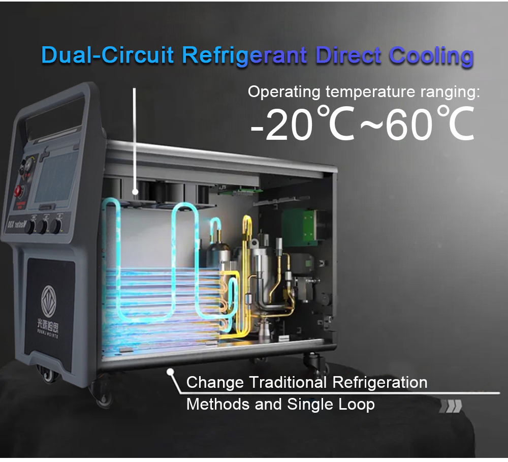Refrigerant laser welding machine