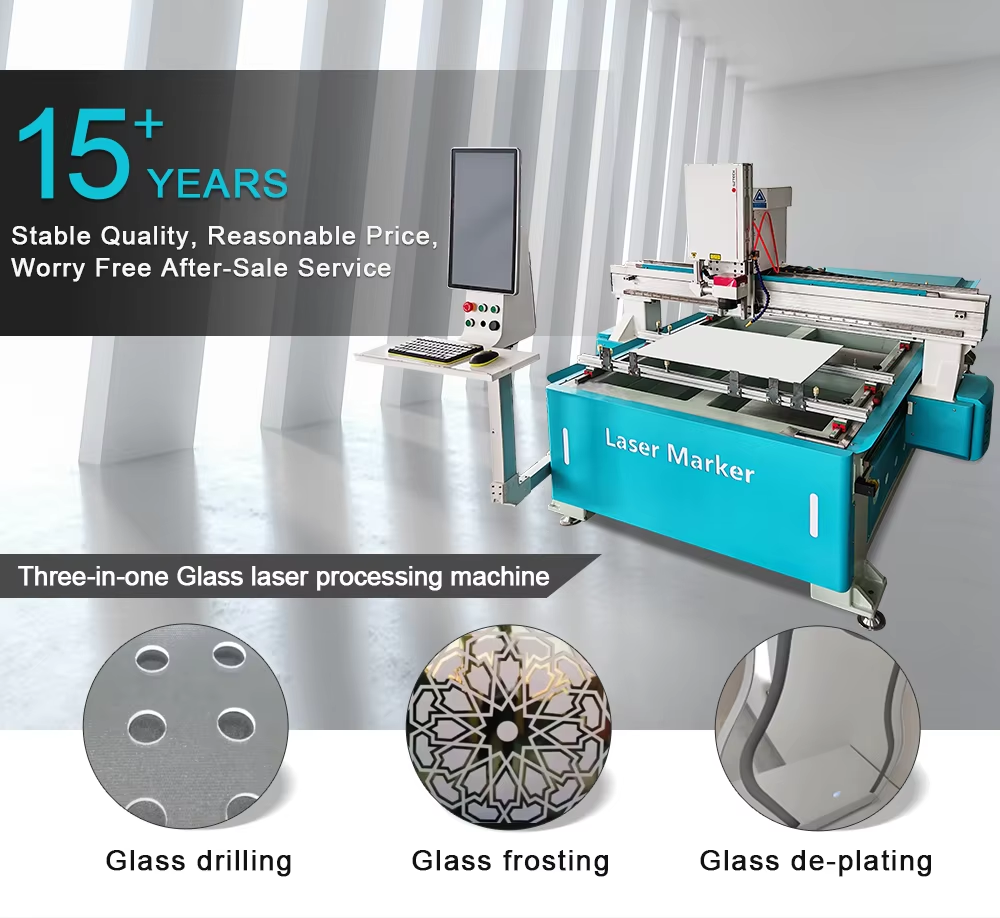 1760671140136333.png Fiber Laser Mirror Glass Sandblasting Frosting Drilling Marking Machine